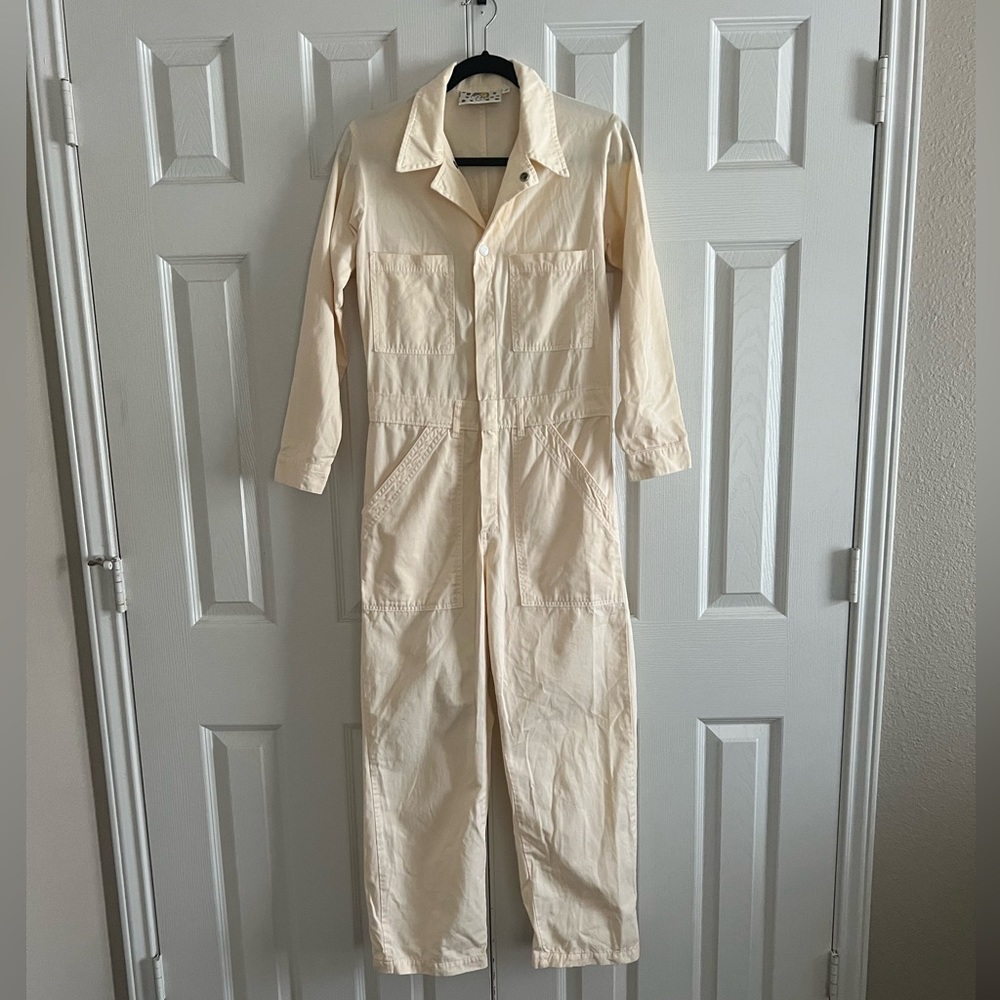 Big Bud Press Jumpsuit Cream Ivory Long Sleeve Small